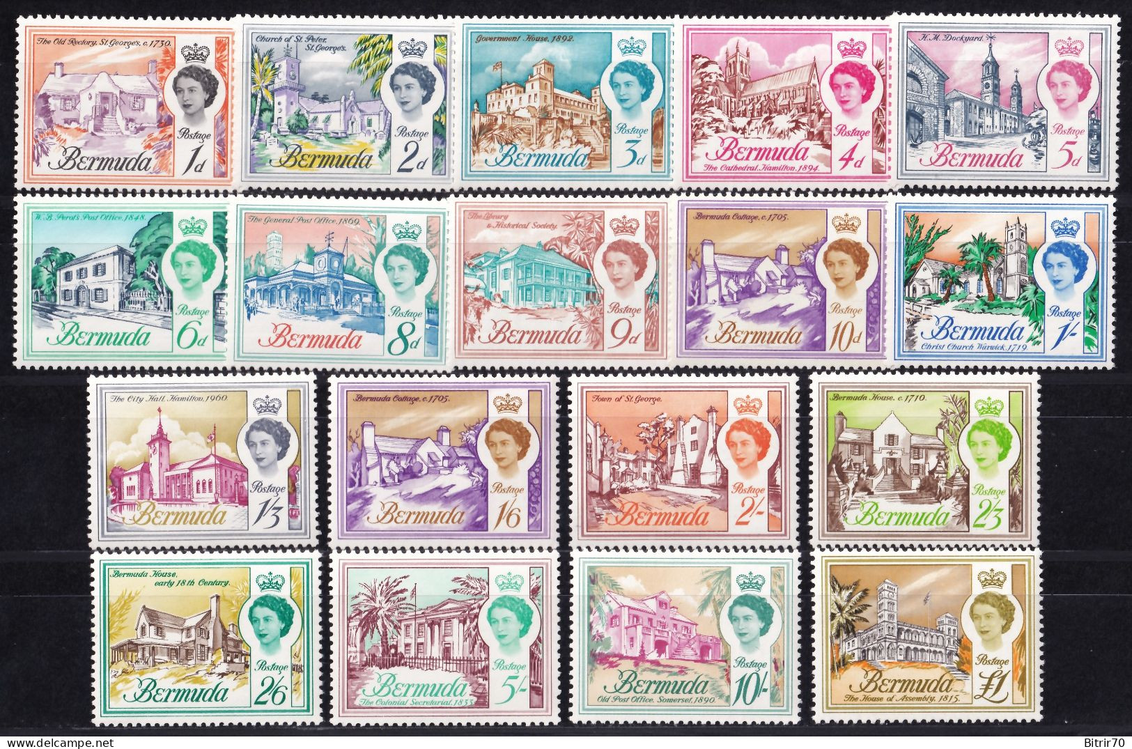 Bermudas. 1962-66 Y&T. 163 / 179, MNH. - Bermuda