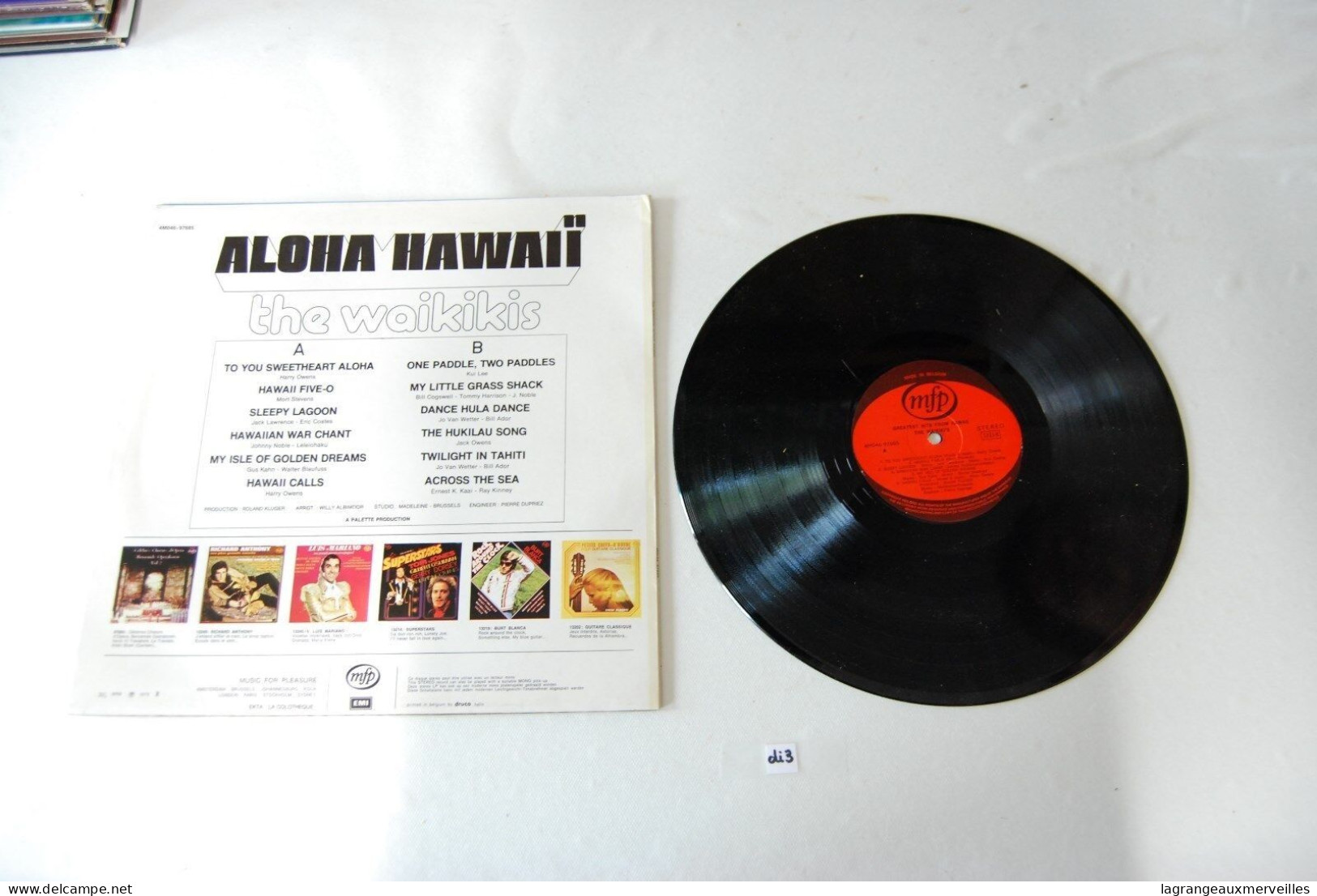 Di3- Vinyl 33 T - Aloha Hawaii - The Waikikis - Rock