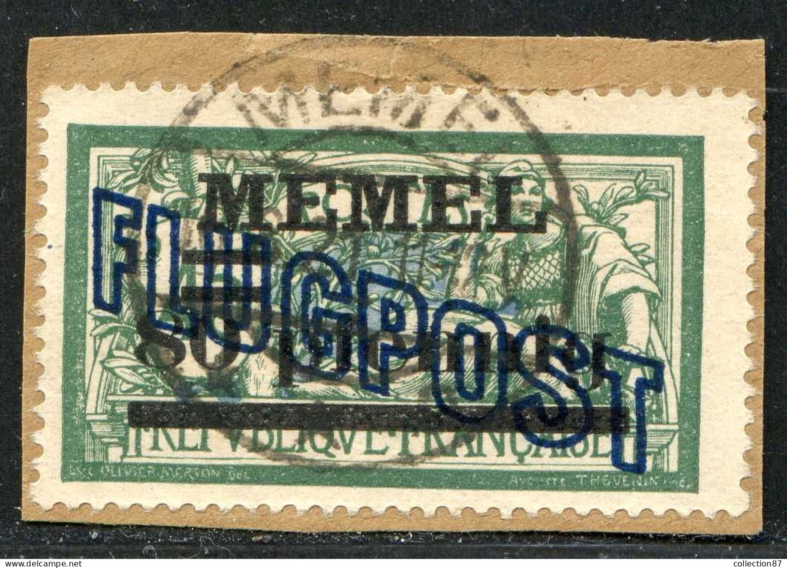 REF 090 > MEMEL < Yv PA N° 3 Ø < BEAU OBLITERE Sur FRAGMENT - Used Ø Air Mail > - Oblitérés