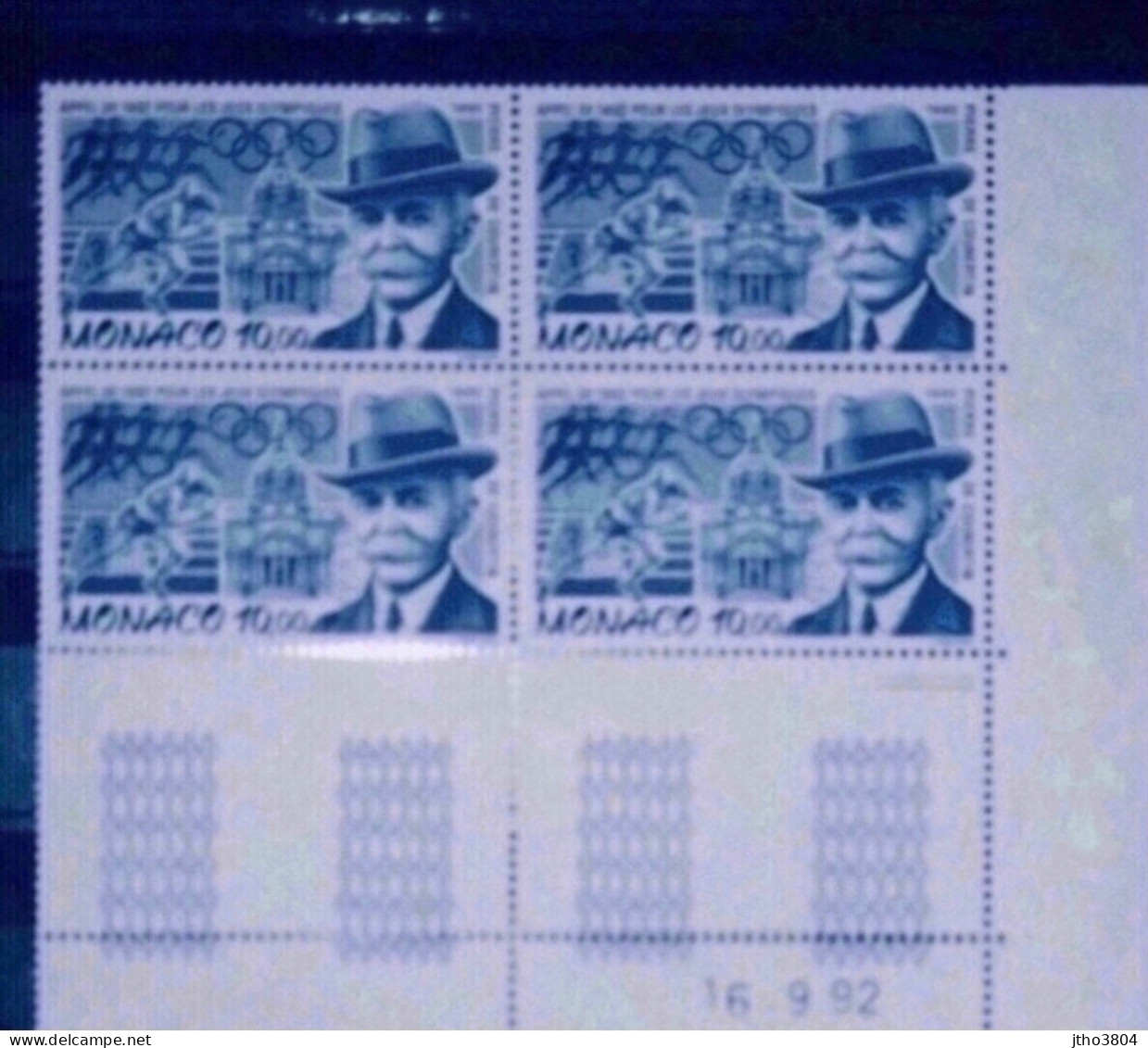 MONACO COIN DATE 1992 YT 1853 ETAT LUXE VENDU A LA FACIALE - Unused Stamps