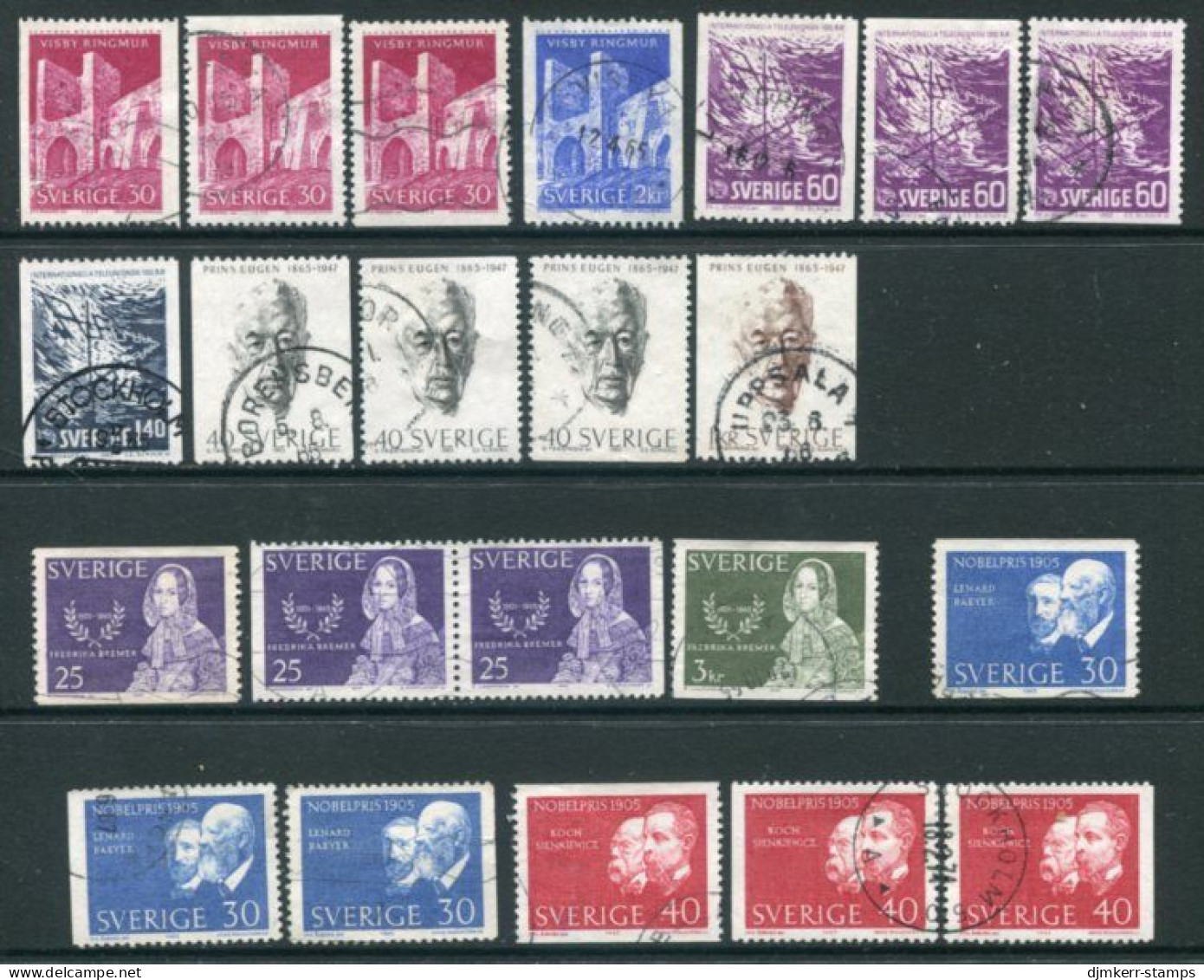 SWEDEN 1965 Commemorative Issues Used. - Oblitérés