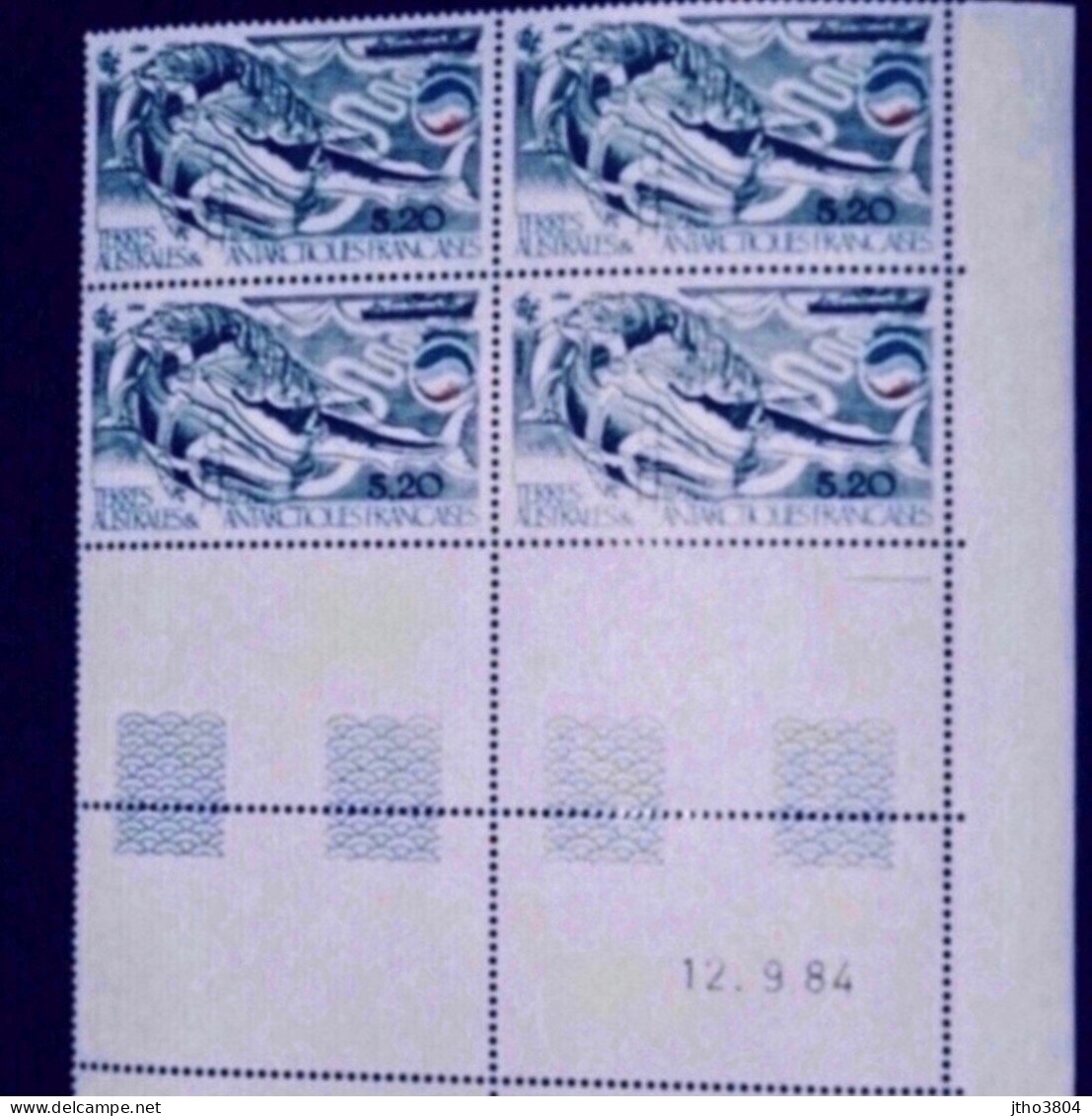 TAAF 1985 EN COIN DATE DE 1984 PO 114 A LA FACIALE - Nuovi