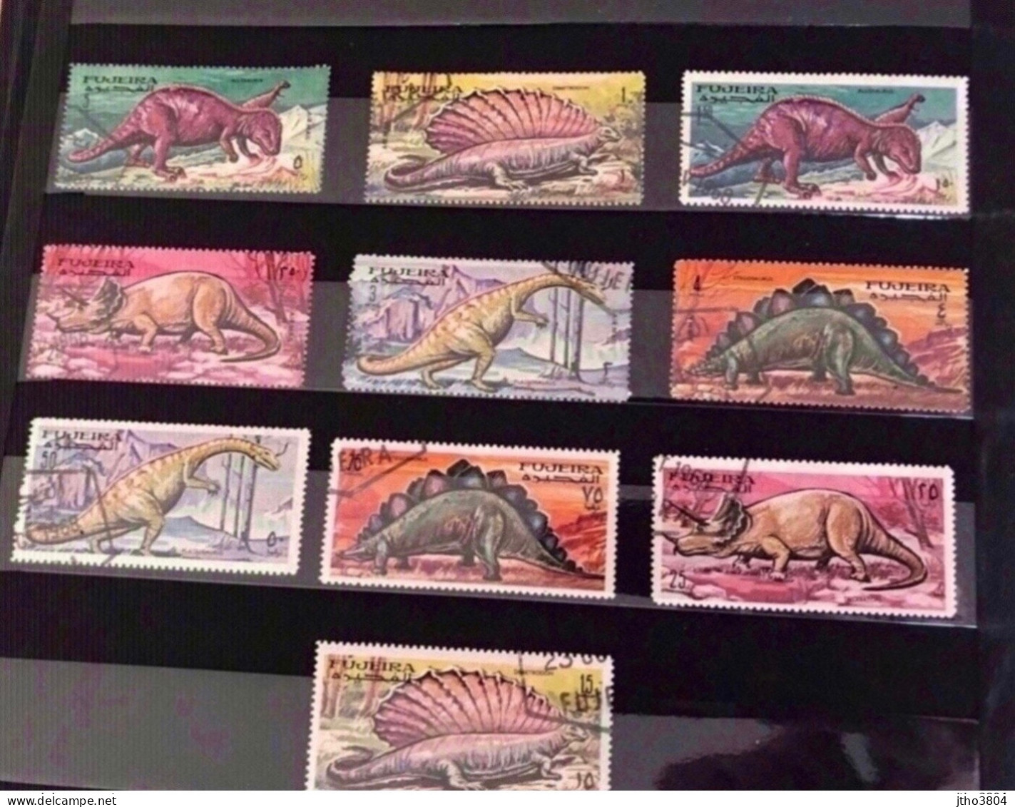 FUJEIRA 1971 10 V Série Complète Yver 78 Plus Pa 18 Oblitérés Animaux Prehistoriques Prehistoric Animals - Vor- U. Frühgeschichte