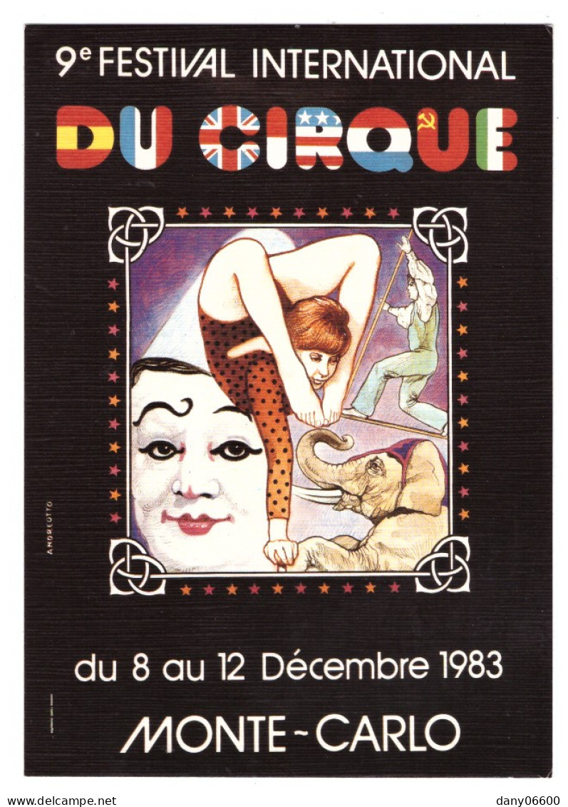 9E FESTIVAL INTERNATIONAL DU CIRQUE DU 8 AU 12 DECEMBRE 1983  (carte Photo) - Cirque