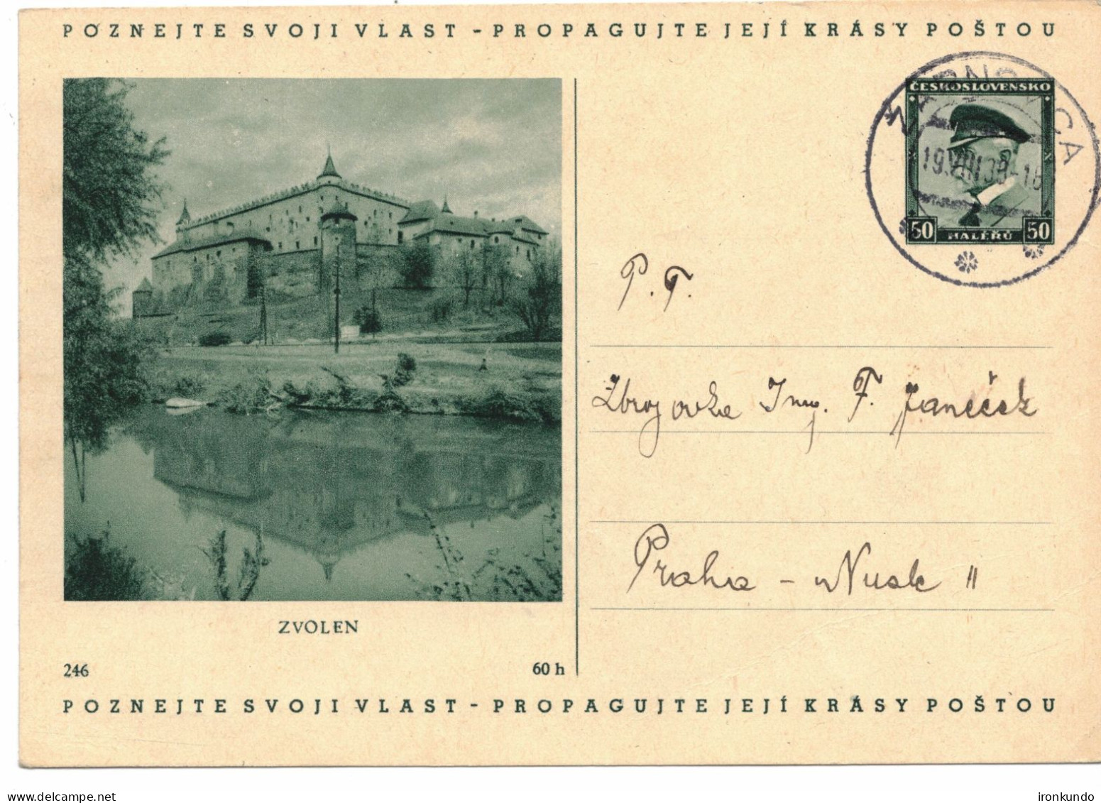 Illustrated Postal Card Zvolen  PC Žarnovica CDV69 246 - Postales