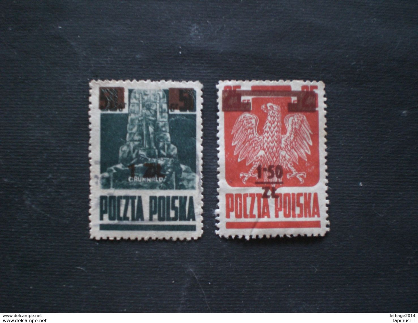 POLONIA 1945 Previous Issues Overprinted And Surcharged - Gebraucht