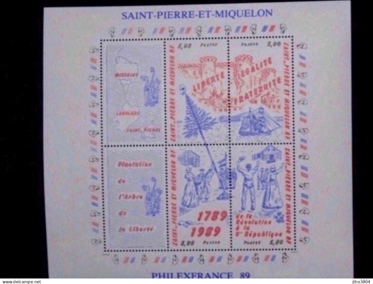 Saint Pierre Et Miquelon -Philexfrance 89 - Bloc 3 Révolution Française - BF3 - Nuovi