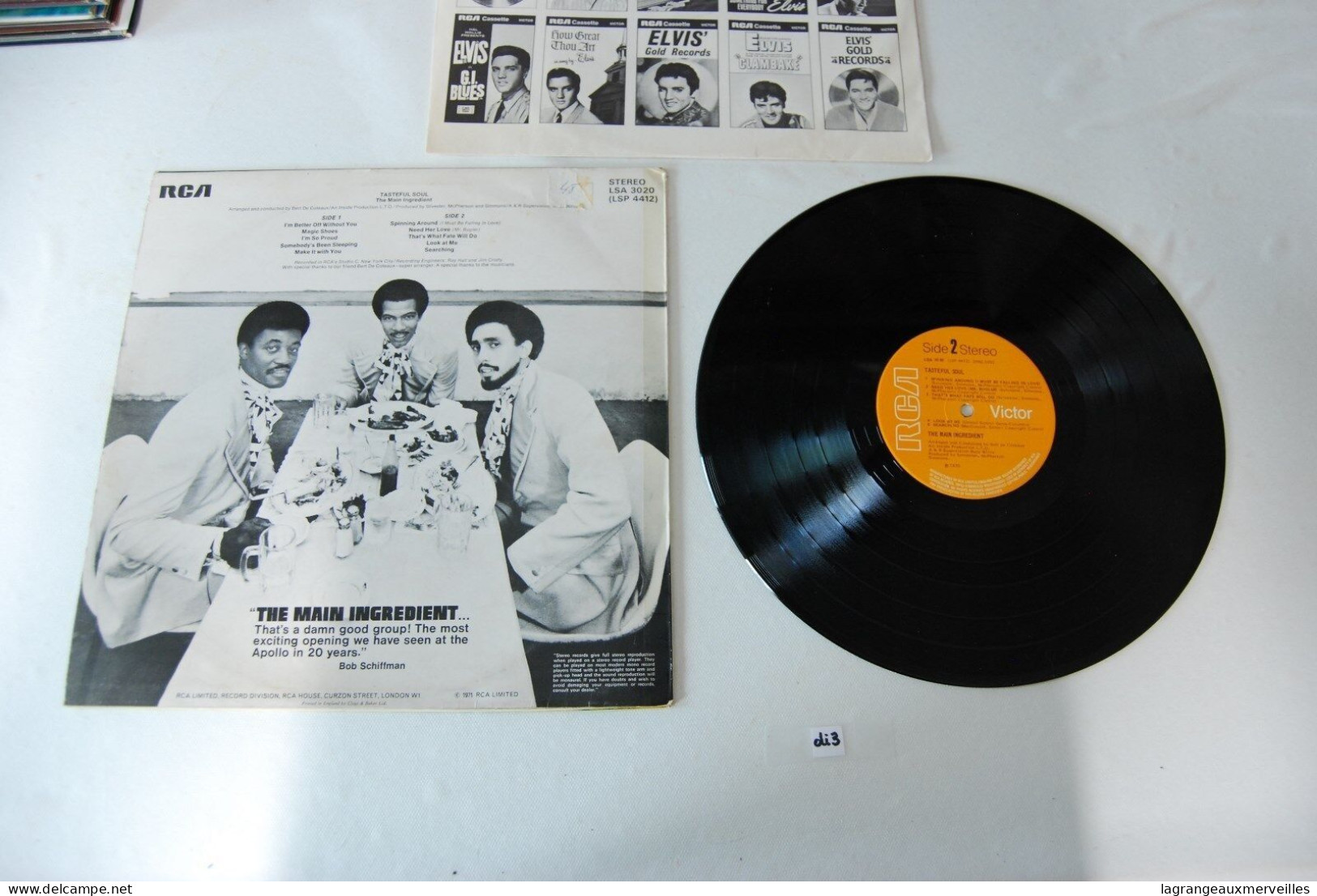 Di3- Vinyl 33 T - The Main Ingredient - Victor - Elvis Prestley - Rock