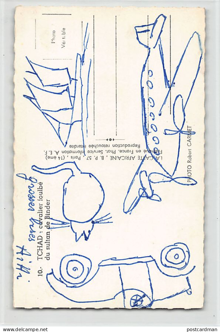 Tchad - Cavalier Foulbé Du Sultan De Binder - Ed. La Carte Africaine 10 - Tschad