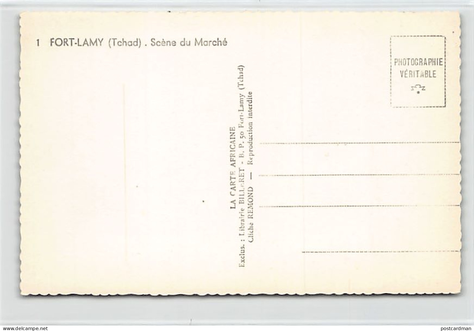 Tchad - FORT-LAMY - Scène Du Marché - Ed. Librairie Billeret 1 - Tschad
