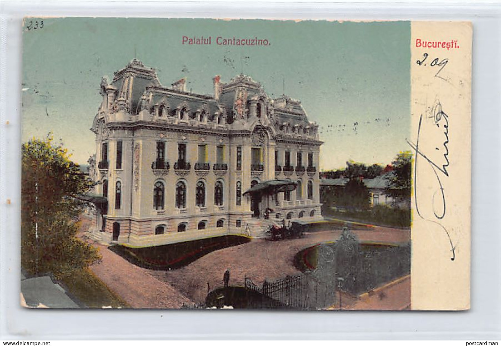 Romania - BUCUREȘTI - Palatul Cantacuzino - SEE SCANS FOR CONDITION - Ed. Ad. Maier & D. Stern 1113 - Rumania