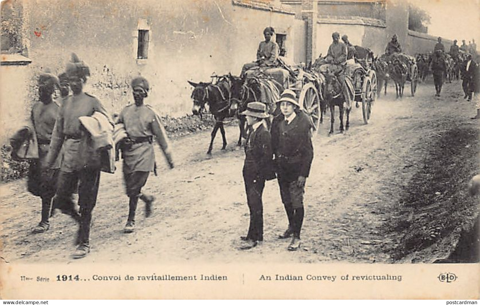 India - WORLD WAR ONE - Indian Army Supply Convoy In France - Inde