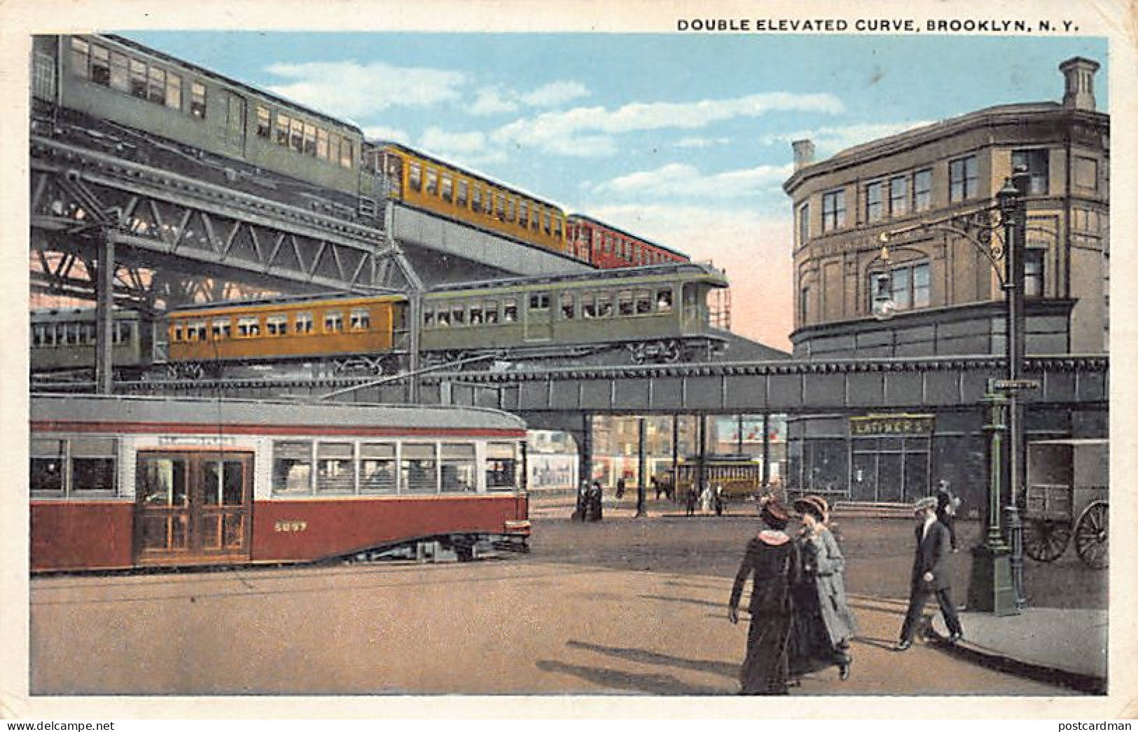 BROOKLYN (NY) Double Elevated Curve - Fifth Ave. And Fulton Ave. - Brooklyn