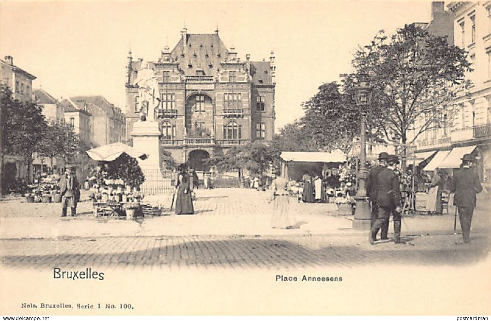 Belgique - BRUXELLES - Place Anneesens - Ed. Nels Série 1 N. 100 - Avenidas, Bulevares