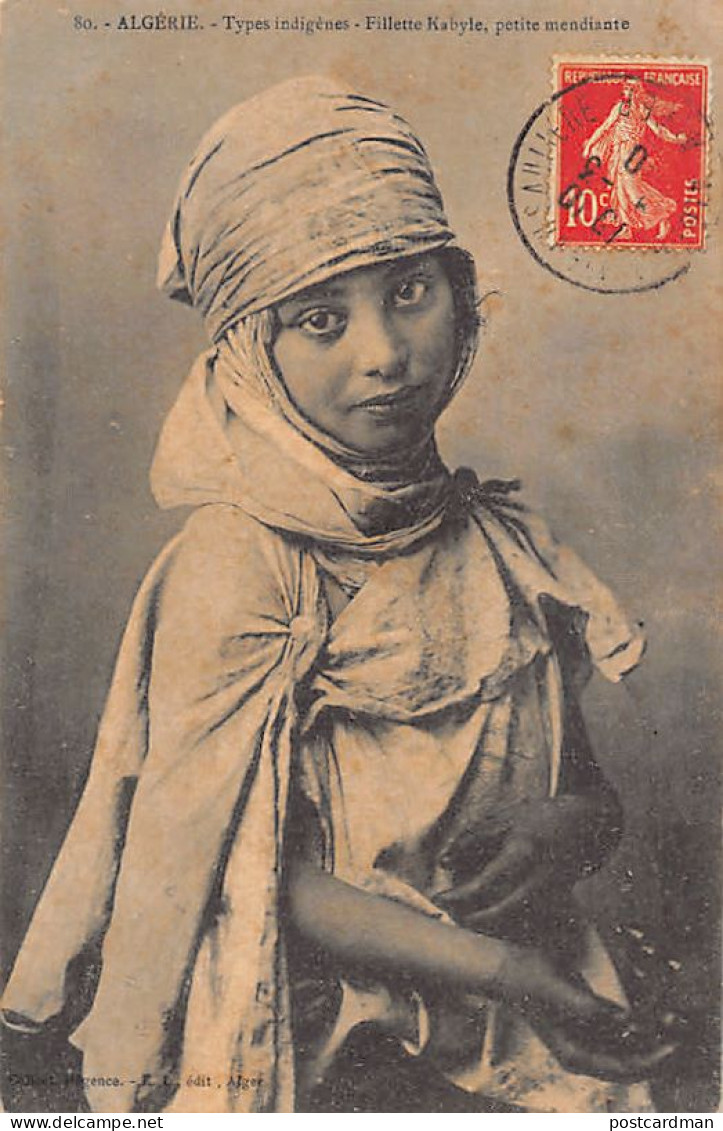 Kabylie - Scènes & Types - Fillette Kabyle, Petite Mendiante - Ed. Leroux Coll. Régence 80 - Femmes
