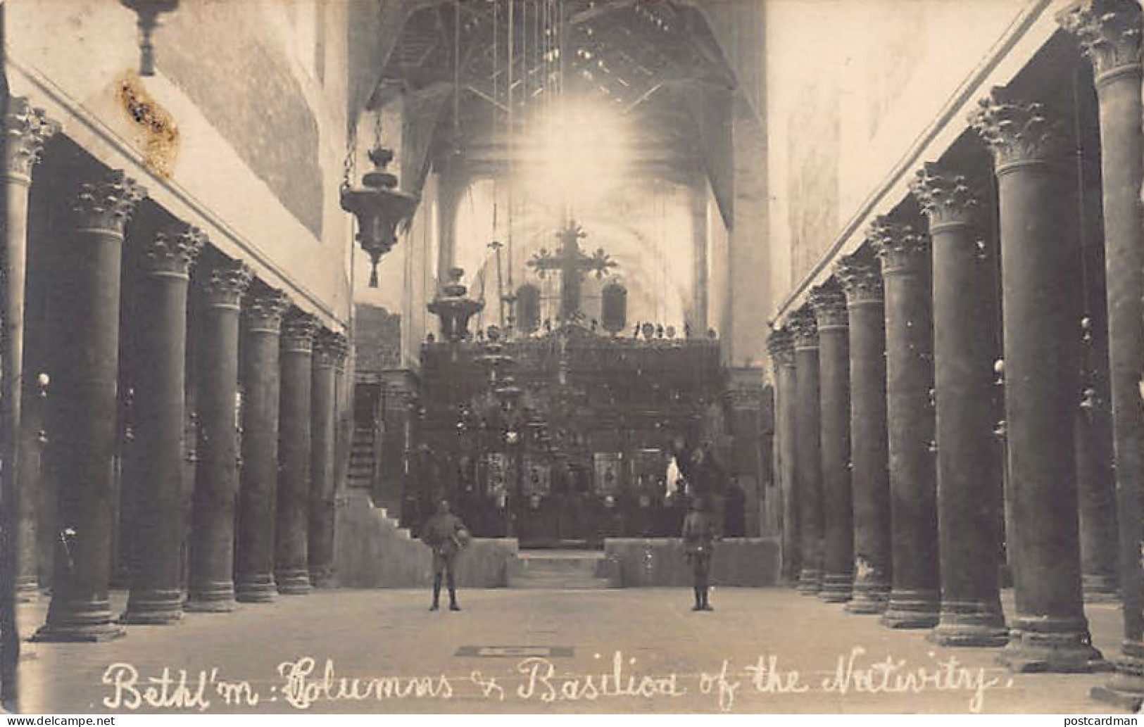 Palestine - BETHLEHEM - Columns In The Basilica Of The Nativity - REAL PHOTO - Publ. Unknwon  - Palestina