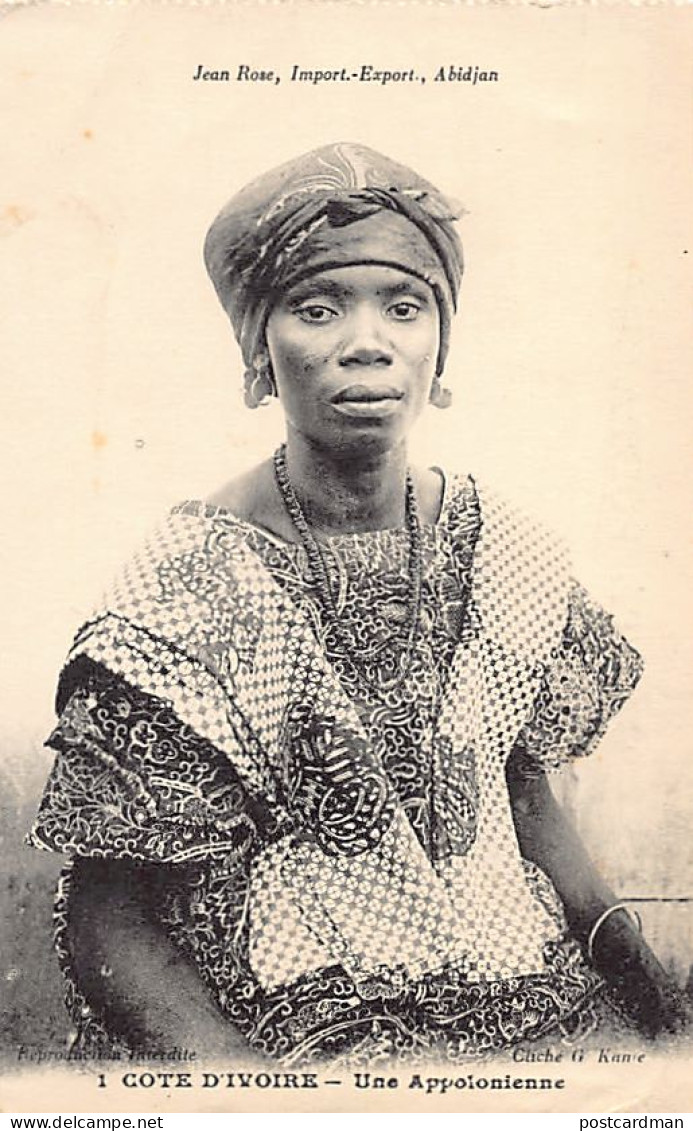 Côte D'Ivoire - Une Femme Appolonienne - Ed. G. Kanté - J. Rose 1 - Elfenbeinküste