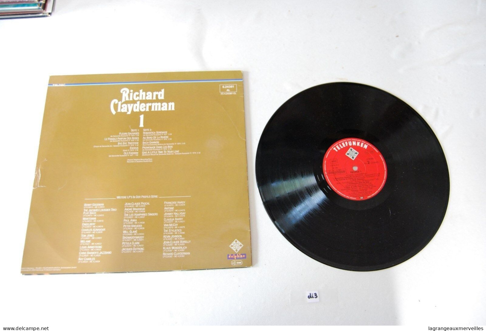 Di3- Vinyl 33 T - Richard Clayderman1 - Profile - Classique