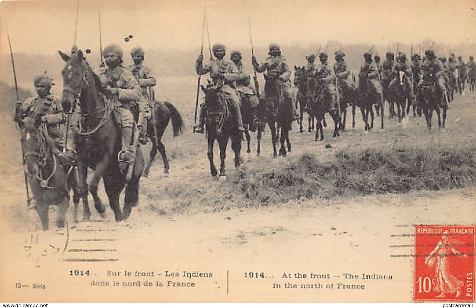 India - WORLD WAR ONE - Indian Lancers On The Front In Northern France - India