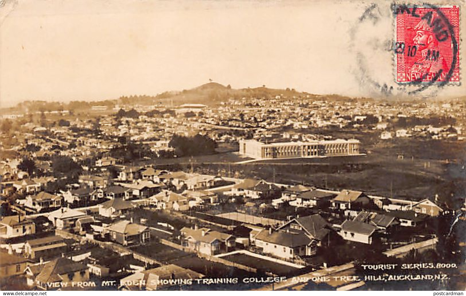 New Zealand - AUCKLAND - View From Mt. Eden Showing Training College And One Tree Hill - REAL PHOTO - Publ. Frank Duncan - Nuova Zelanda