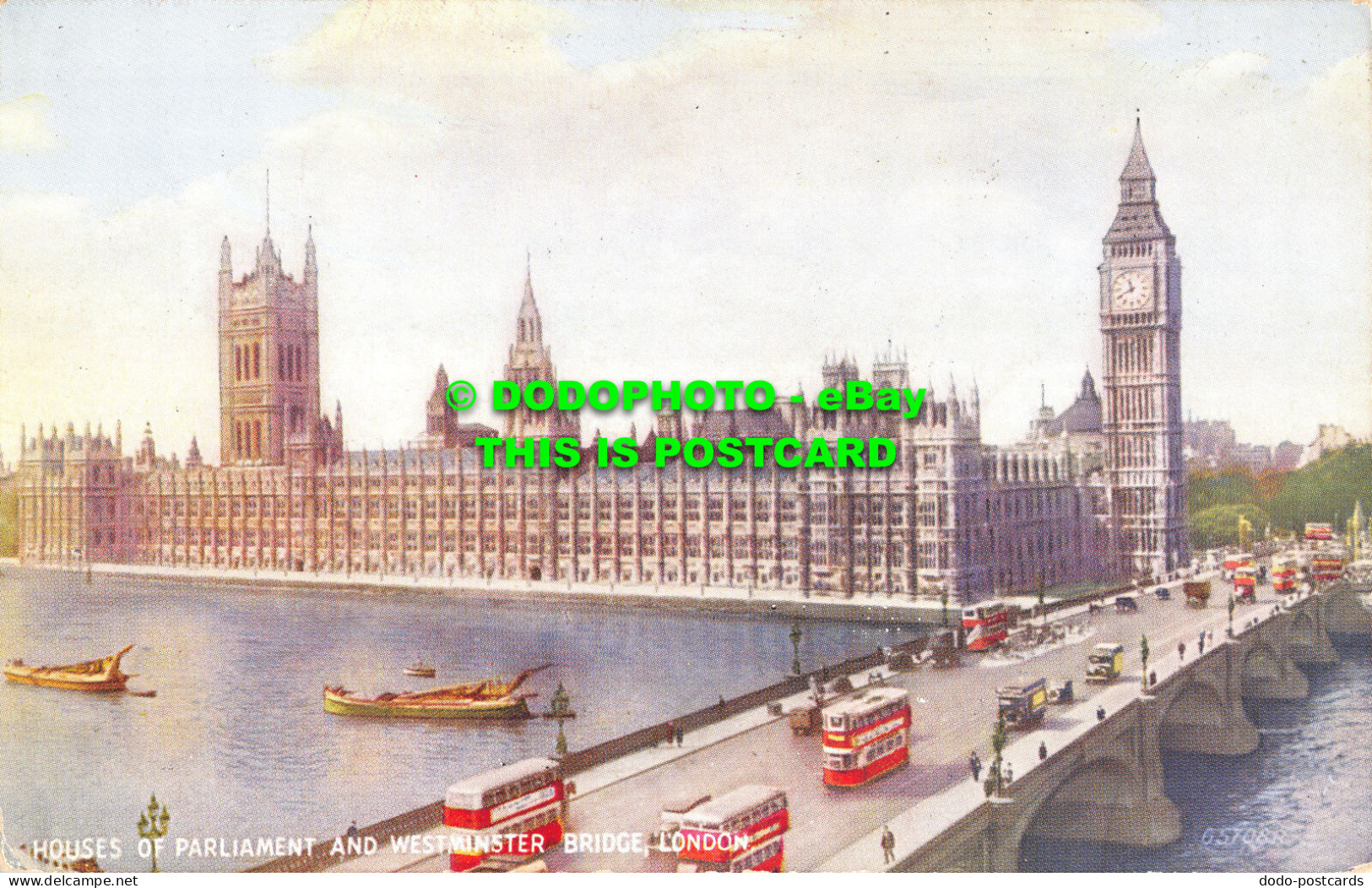 R470054 London. Houses Of Parliament And Westminster Bridge. Valentine. Valesque - Autres & Non Classés