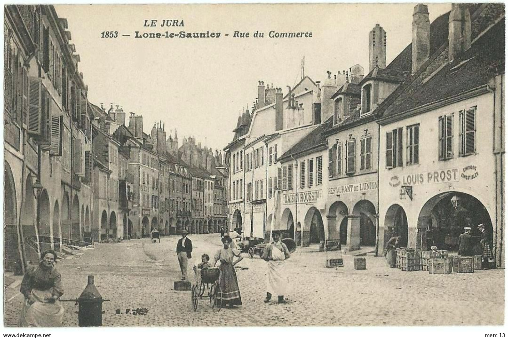 LONS-LE-SAUNIER (39) – Rue Du Commerce. Editeur B.F., N°853. - Lons Le Saunier