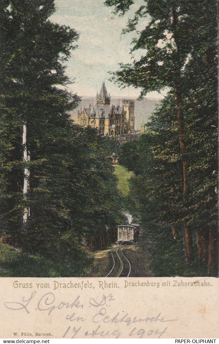 5330 KÖNIGSWINTER, Zahnradbahn, Drachenburg, 1904 - Koenigswinter