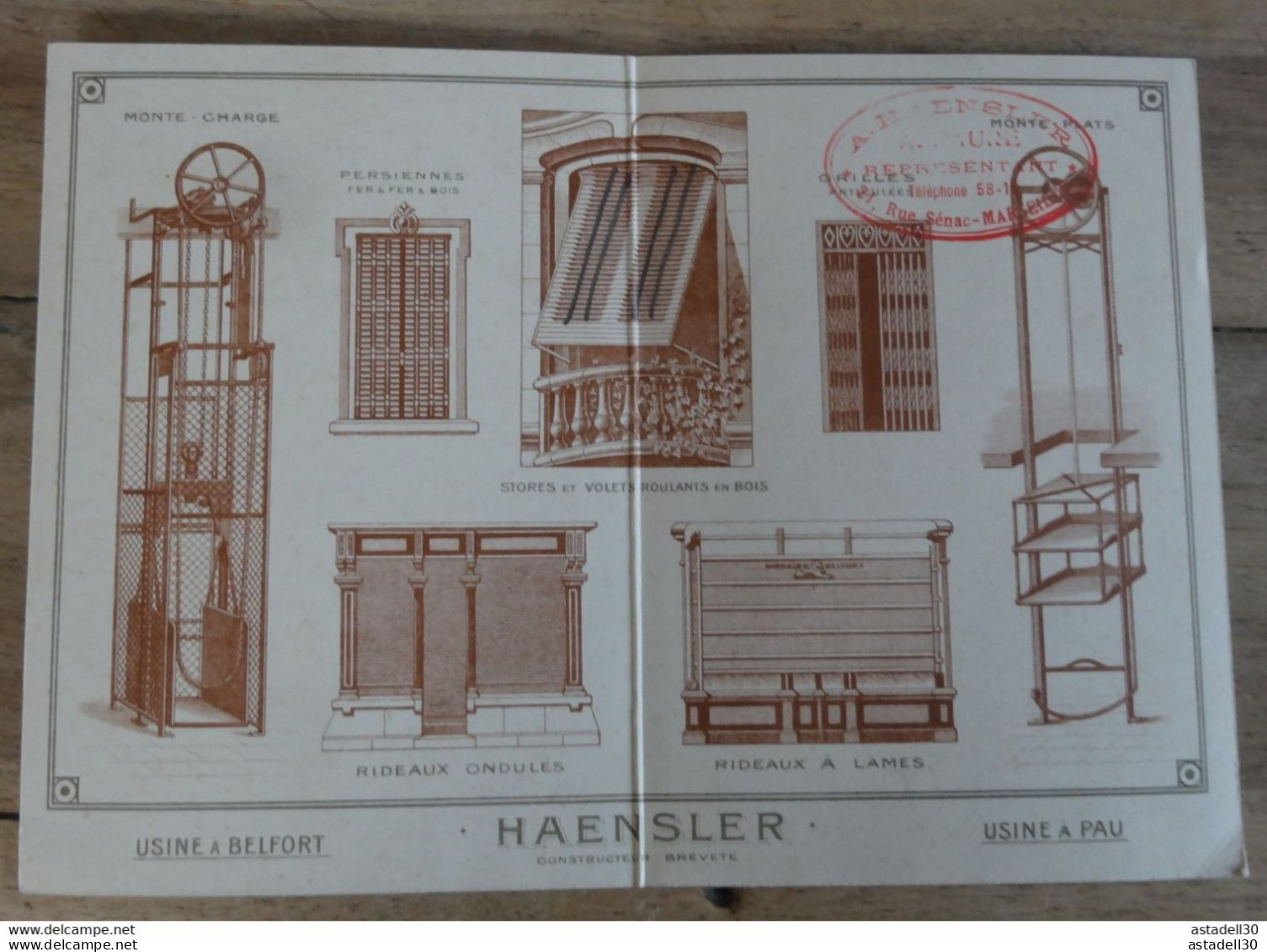Dépliant Cartonné  HAENSLER, Belfort Et Pau - Stores Rideaux  ........... PHI ..... E2-22 - 1900 – 1949