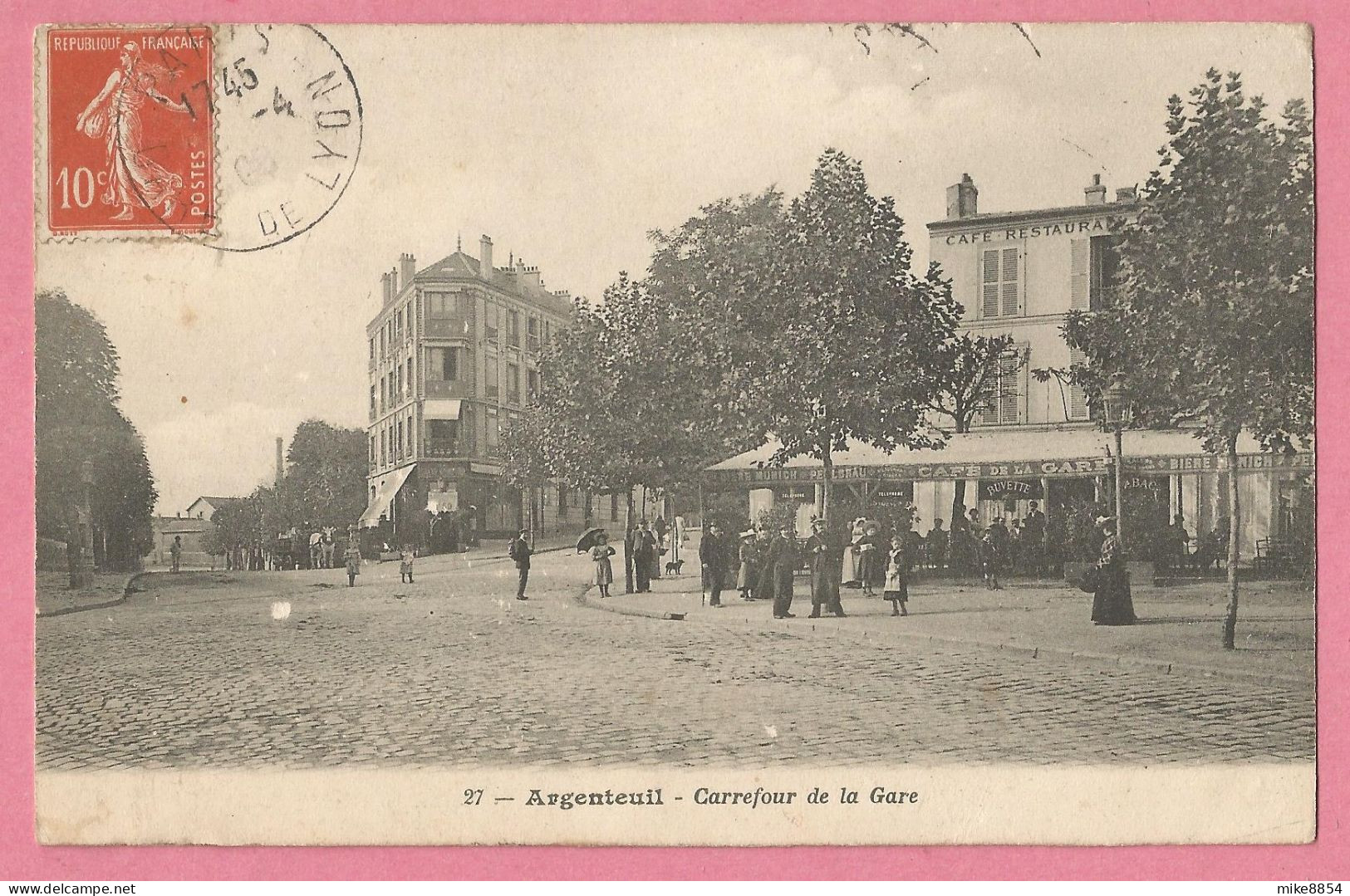 SAS0849  CPA  ARGENTEUIL  (Seine-et-Oise)  Carrefour De La Gare  - CAFE DE LA GARE  ++++++ - Argenteuil