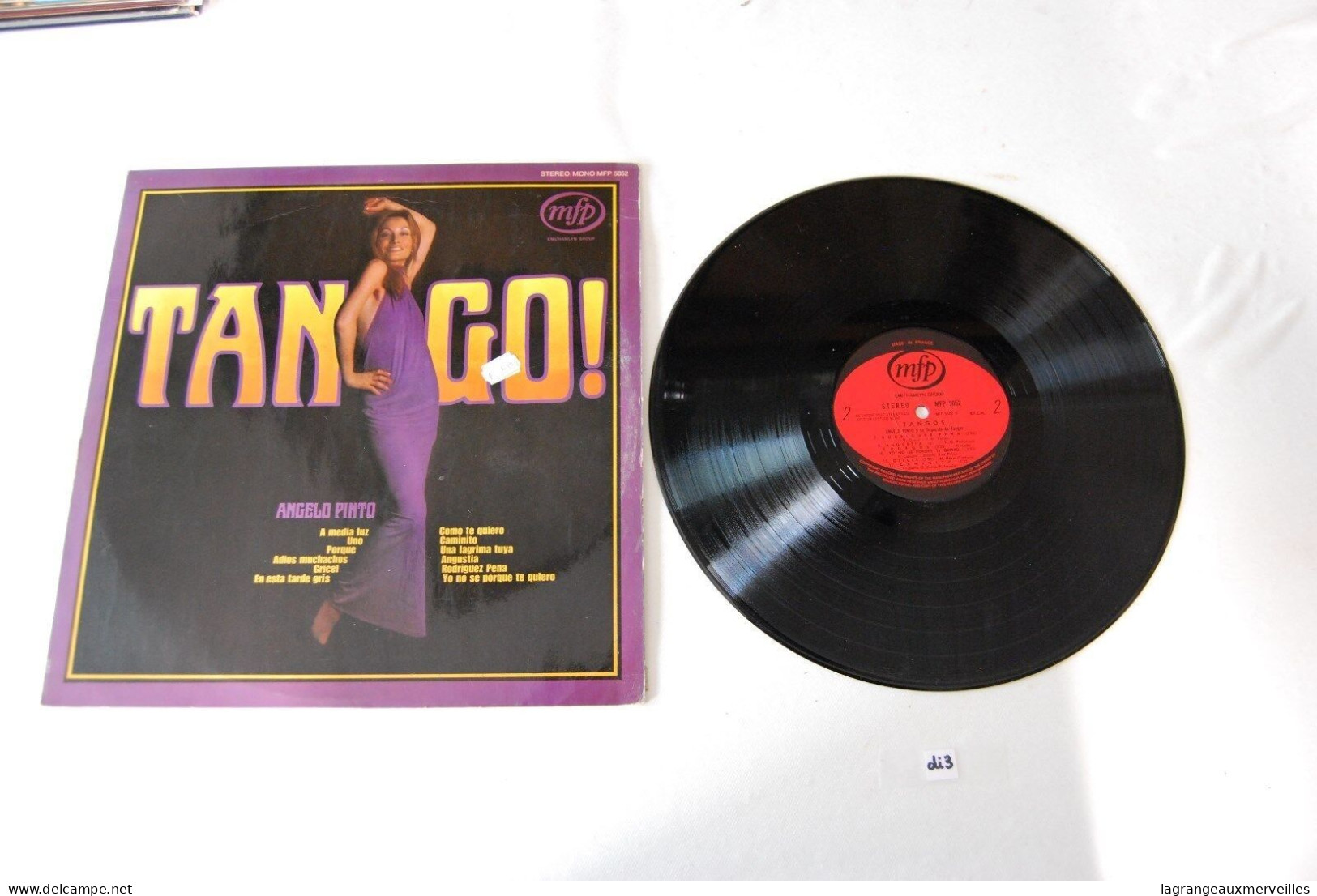 Di3- Vinyl 33 T - Angelo Pinto - Tango - Musiche Del Mondo