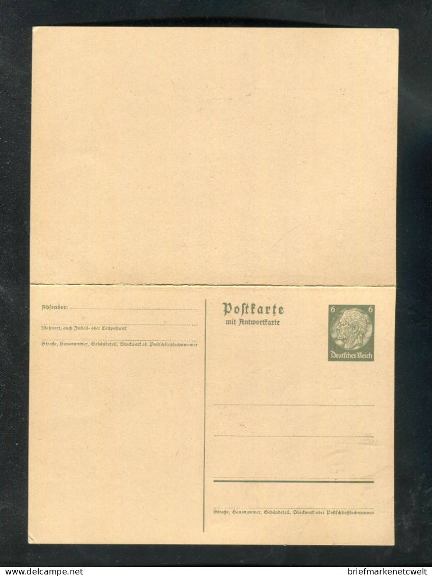 "DEUTSCHES REICH" 1933, Postkarte Mit Antwortkarte Mi. P 229I ** (B1167) - Postkarten