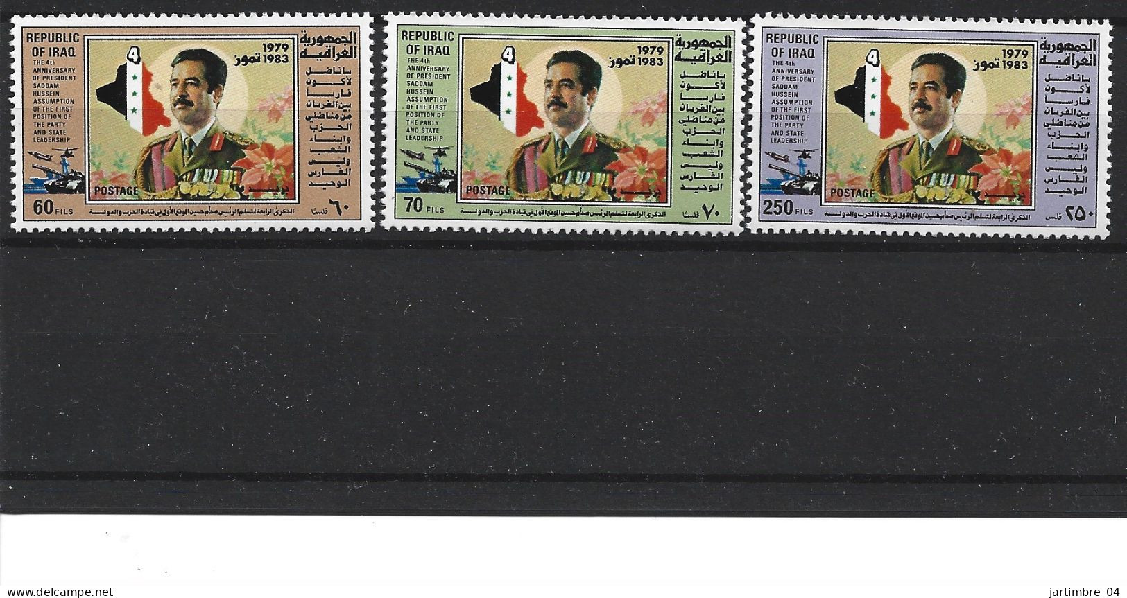 1983 IRAK 1111-13** Sadam Hussein, Avions - Irak