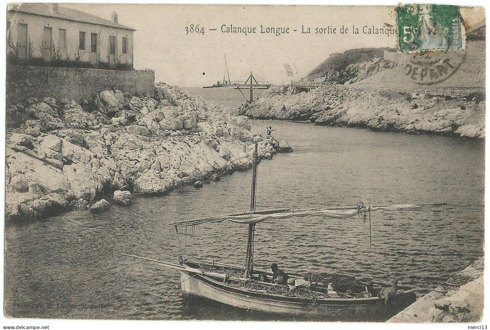 CALANQUE LONGUE (CALLELONGUE) (13) – La Sortie De La Calanque. Editeur Lacour, N° 3864. - Südbezirke, Mazargues, Bonneveine, Pointe Rouge, Calanque-Felsen