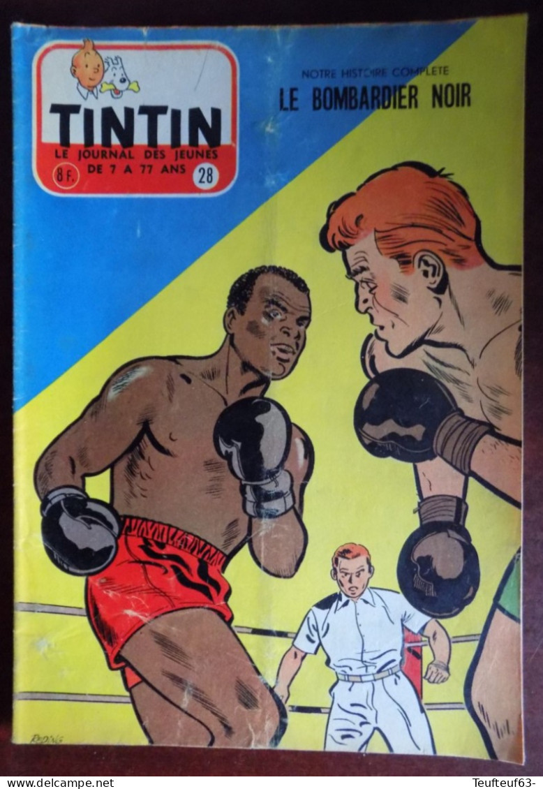 Tintin N° 28/1956 Couv. Reding " Le Bombardier Noir " (complet) - Le Kilt (2p) - Kuifje