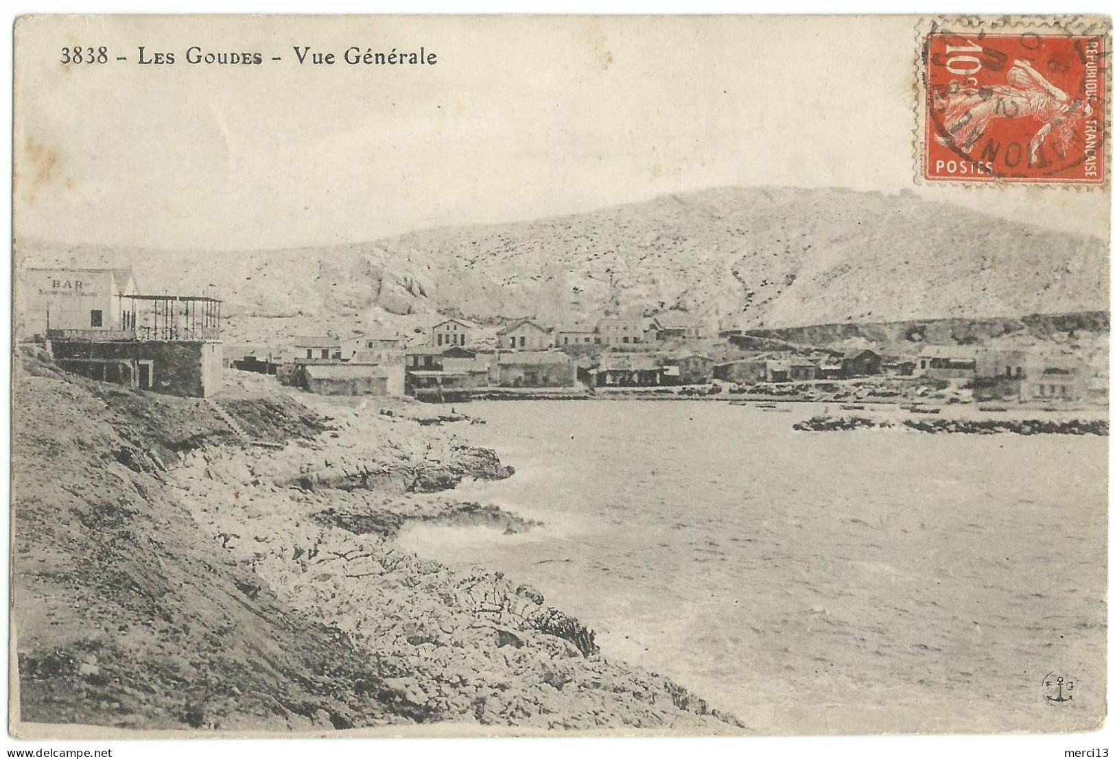 LES GOUDES (13) – Vue Générale. Editeur FG, N° 3838 (idem Cliché Lacour). - Südbezirke, Mazargues, Bonneveine, Pointe Rouge, Calanque-Felsen