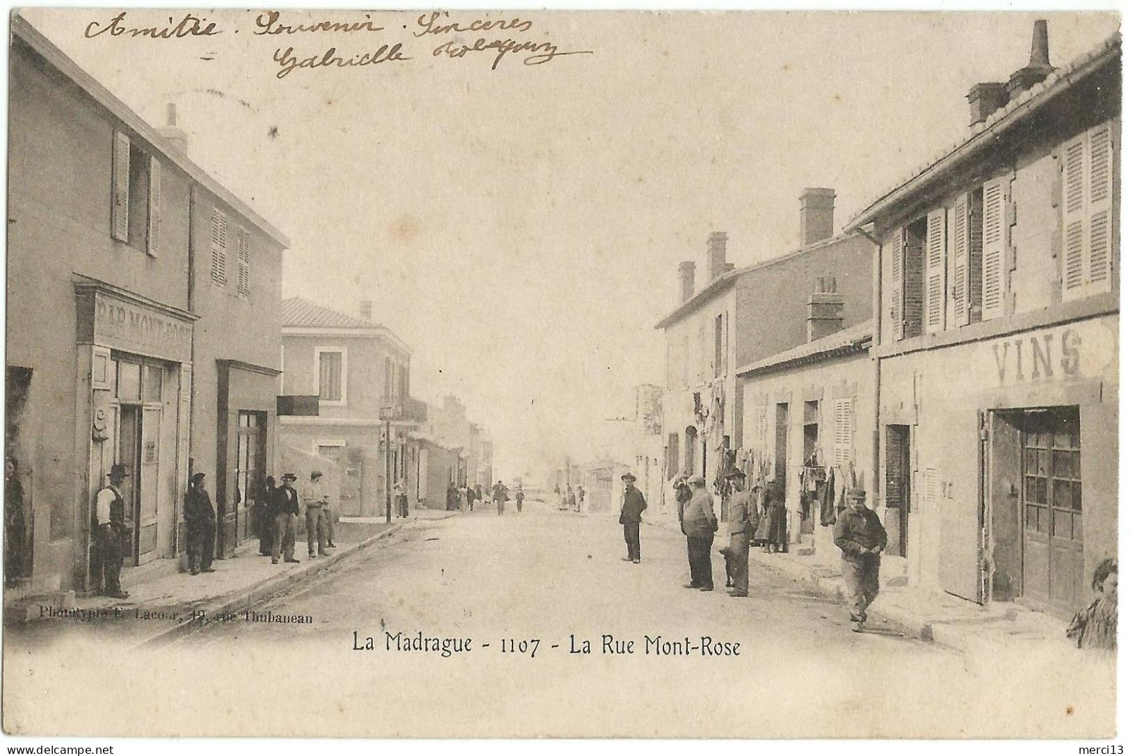 Précurseur De LA MADRAGUE (13) – La Rue Mont-Rose. Editeur Lacour, N° 1107. - Südbezirke, Mazargues, Bonneveine, Pointe Rouge, Calanque-Felsen