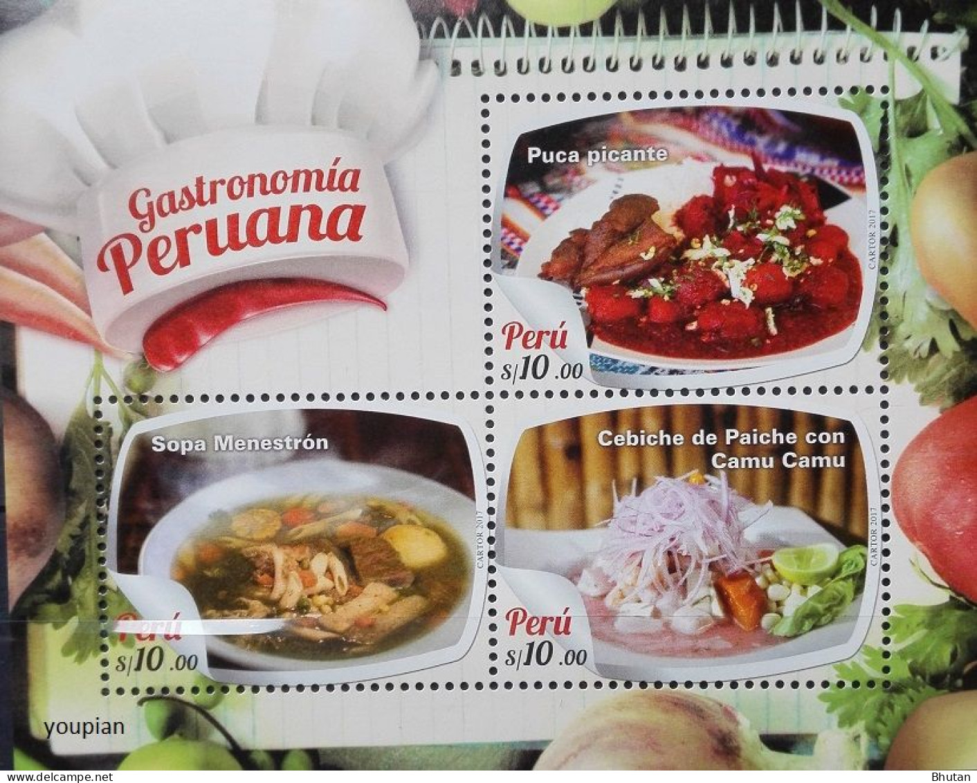 Peru 2018, Peruvian Kitchen - National Dishes, MNH S/S - Pérou