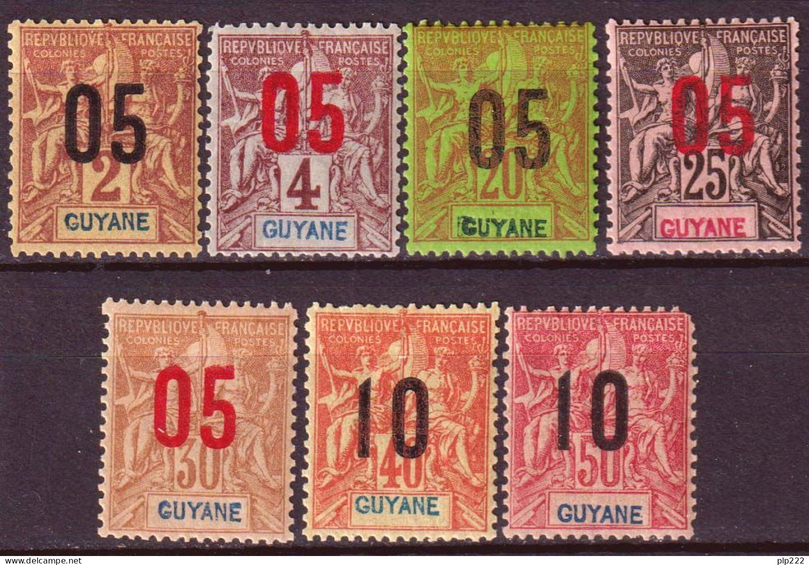 Guyana 1912 Y.T.66/72 */MH VF/F - Unused Stamps