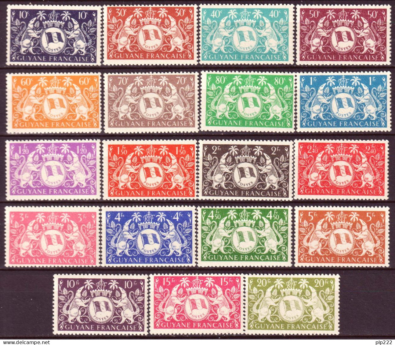 Guyana 1945 Y.T.182/200 **/MNH VF/F - Unused Stamps