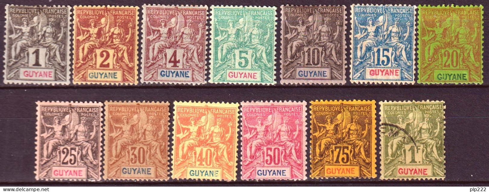 Guyana 1892 Y.T.30/42 */MH VF/F - Nuovi