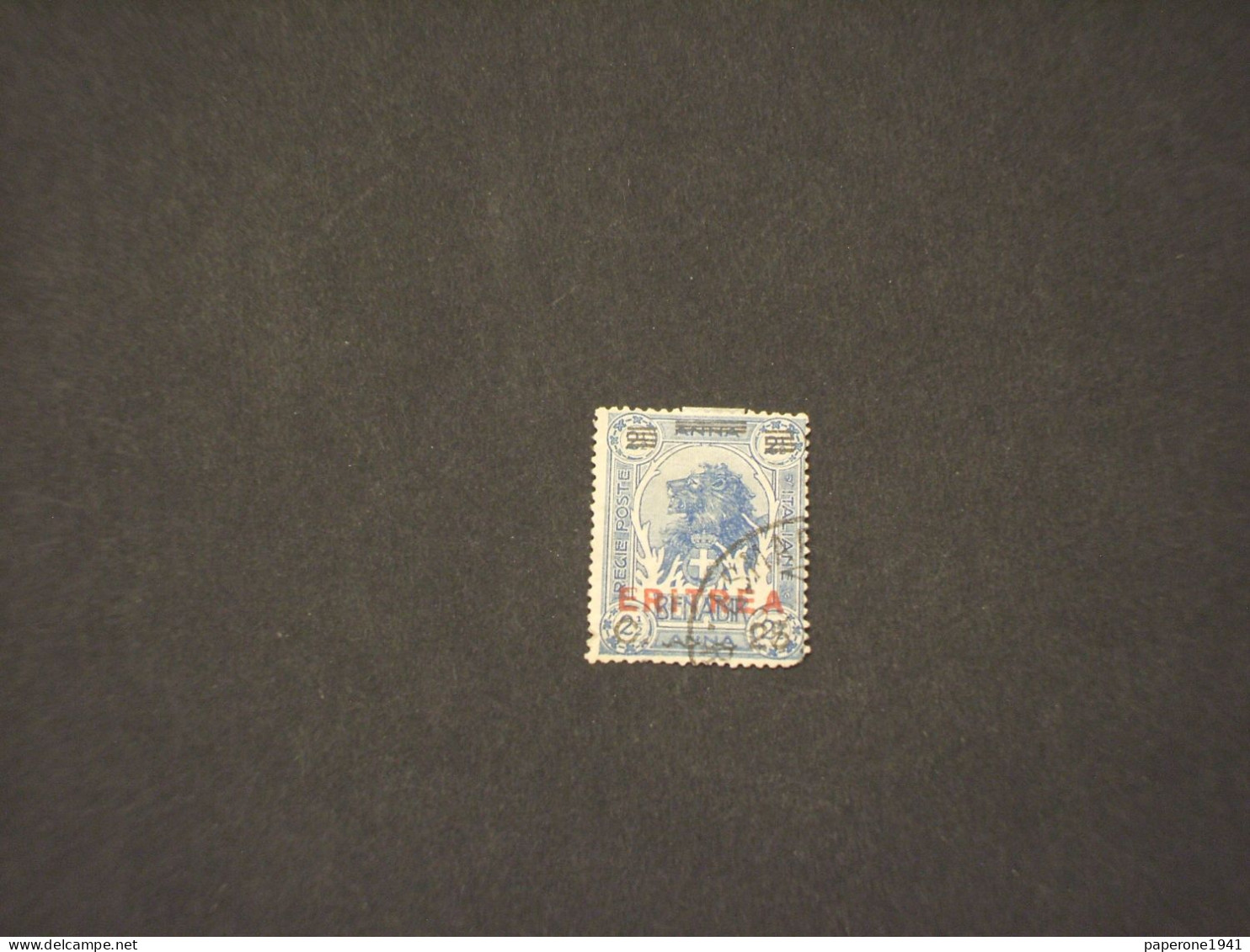 ERITREA - 1924 LEONE 25su 2 1/2 (difetti) - TIMBRATO/USED - Erythrée