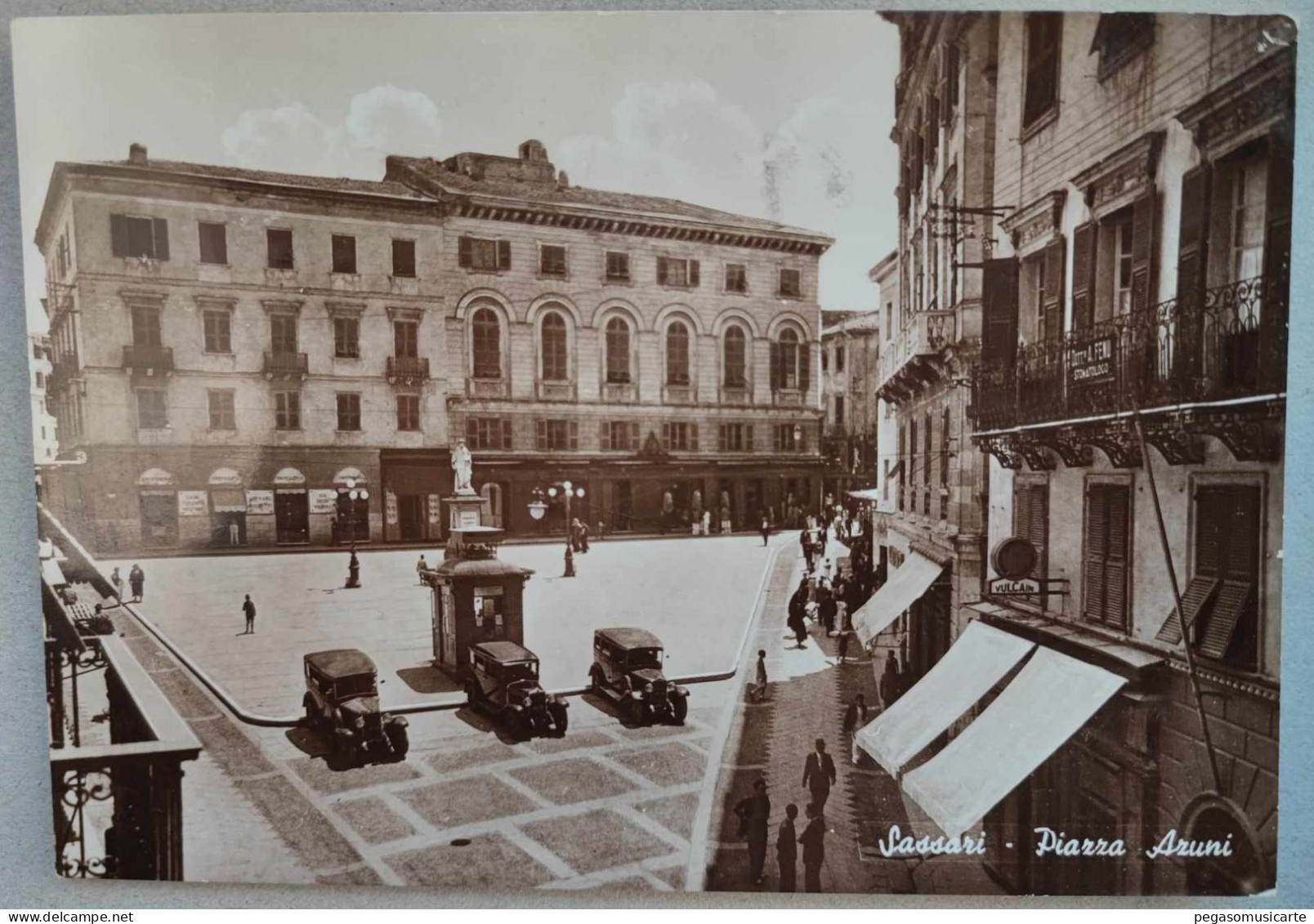 BF018 SASSARI PIAZZA ARUNI - ANIMATISSIMA AUTO CAR 1941 - Sassari