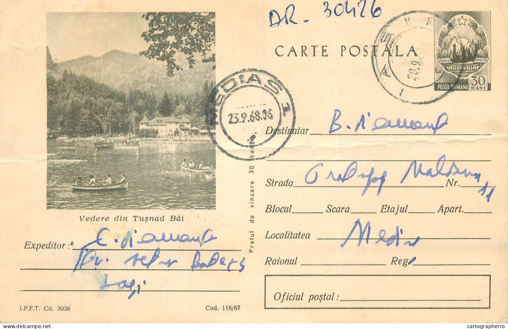 Postal Stationery Postcard Romania Tusnad Baths - Romania