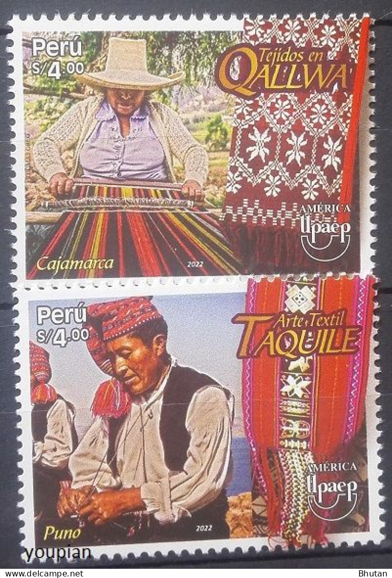 Peru 2022, UPAEP - Peruvian Culture - Handicraft, MNH Stamps Set - Pérou