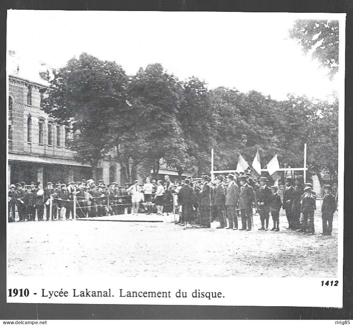 1986  --  LYCEE LAKANAL . LANCEMENT DU DISQUE EN 1910 . 4A964 - Sin Clasificación