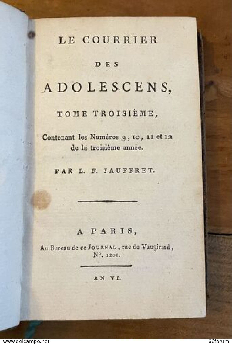 Le Journal De L'adolescent Contenant 20 Numéros En 5 Tomes - Sonstige & Ohne Zuordnung