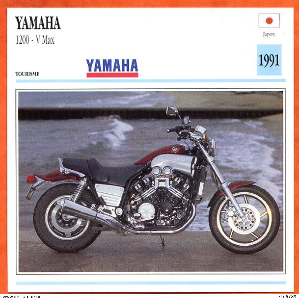 YAMAHA 1200 V Max  1991 Japon Fiche Technique Moto - Sports