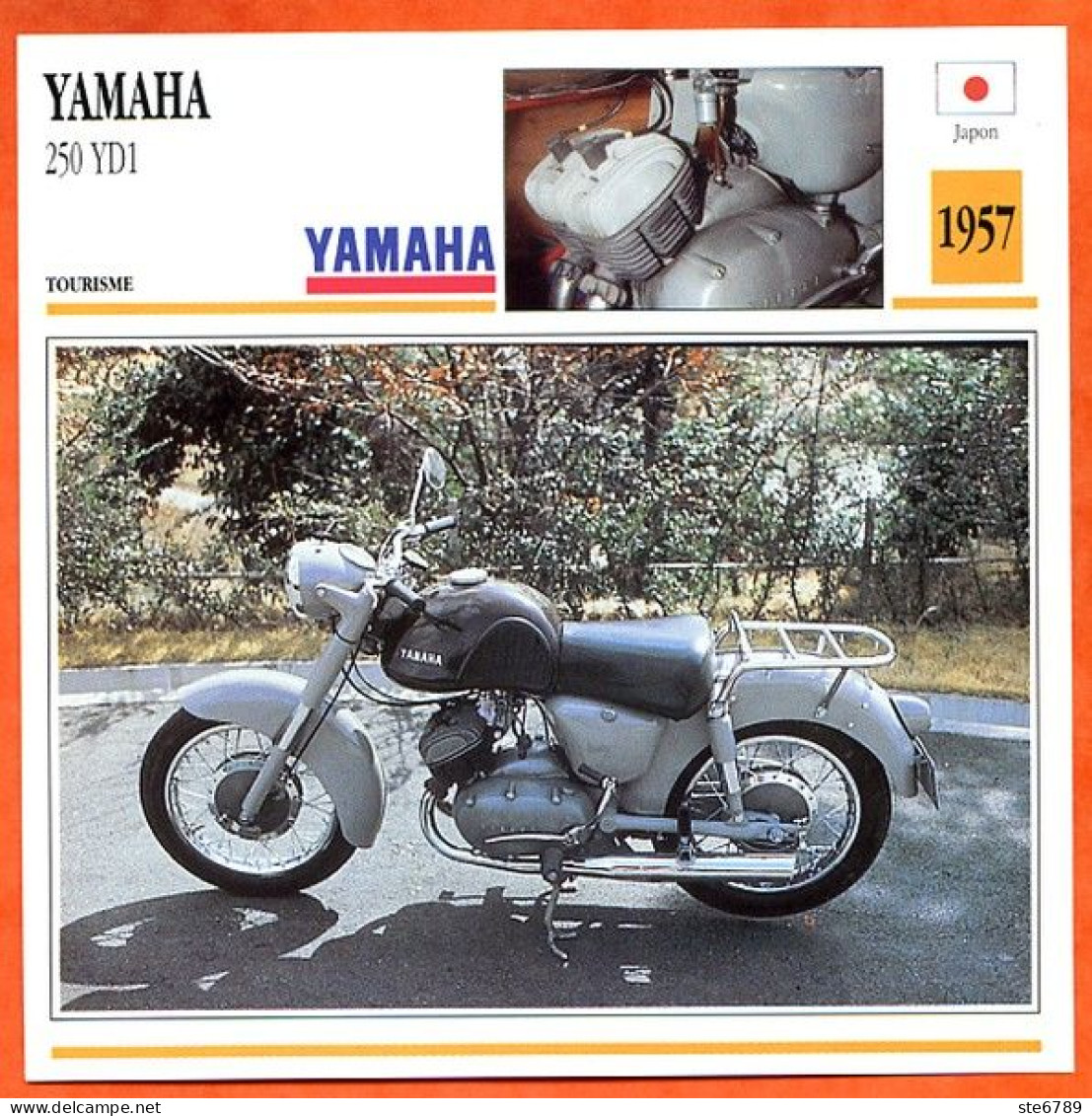 YAMAHA 250 YD1 1957  Japon Fiche Technique Moto - Sports