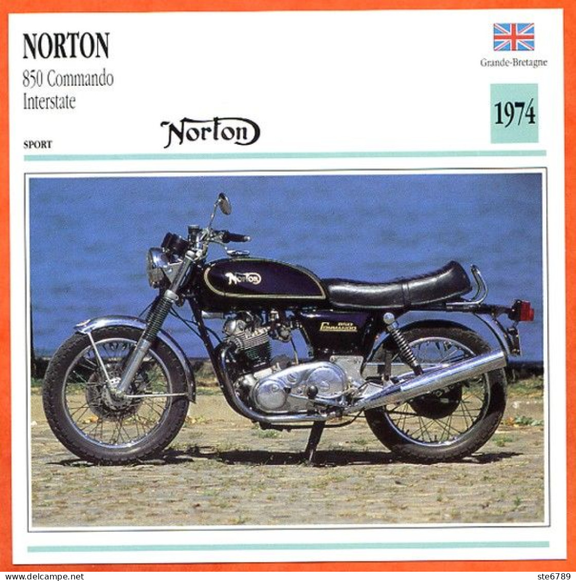NORTON 850 Commando  1974 UK Fiche Technique Moto - Sport