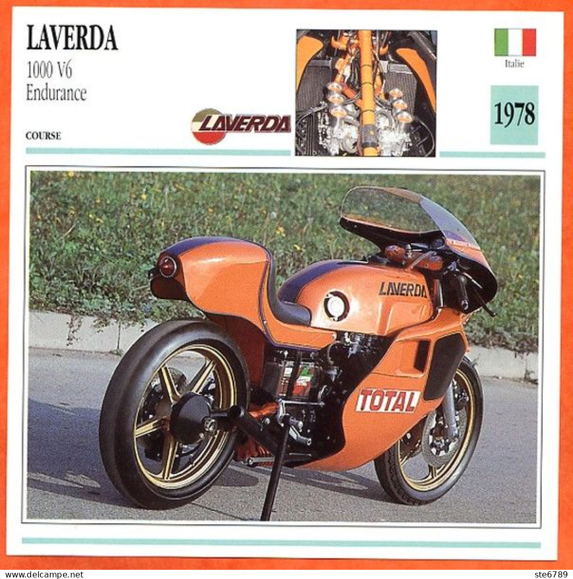 LAVERDA 1000 V6 Endur 1978 Italie Fiche Technique Moto - Sports